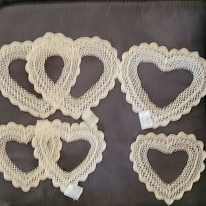Crochet hearts wreaths